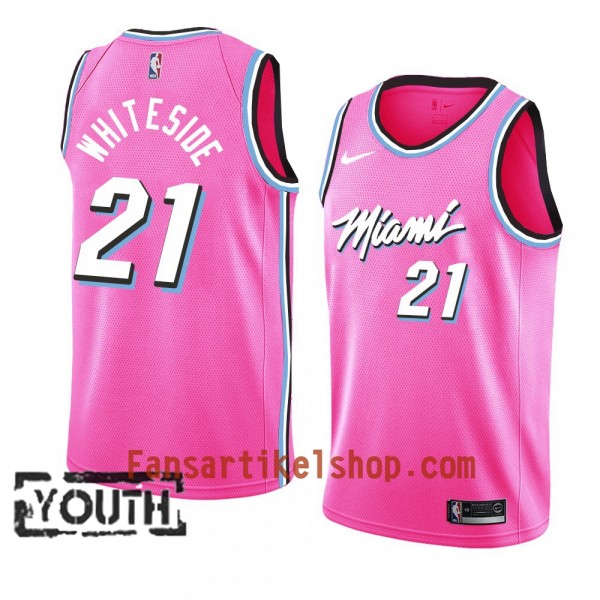 Miami Heat Trikot Hassan Whiteside 21 2018-19 Nike Pink Swingman - Kinder
